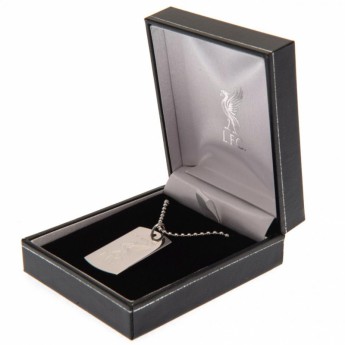 FC Liverpool řetízek na krk se psí známkou Champions Of Europe Engraved Dog Tag & Chain