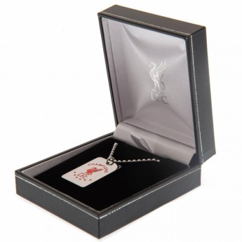 FC Liverpool řetízek na krk se psí známkou Champions Of Europe Colour Crest Dog Tag & Chain