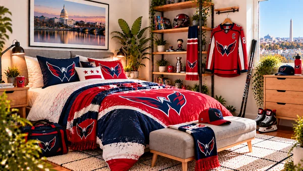 Inspirace pro fanouškovský pokoj Washington Capitals