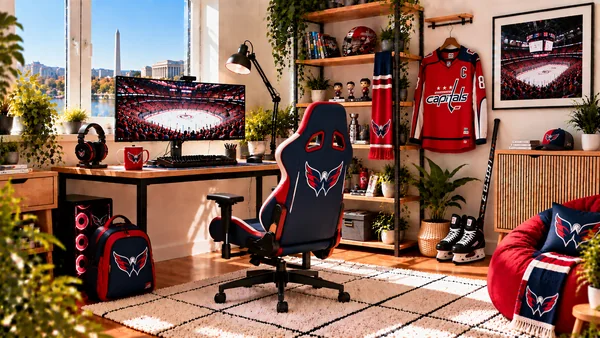 Inspirace pro fanouškovský pracovní koutek Washington Capitals