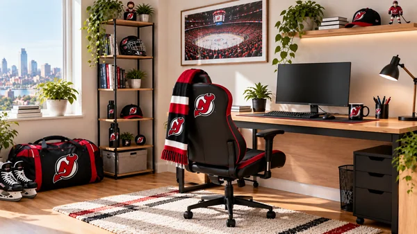 Inspirace pro fanouškovský pracovní koutek New Jersey Devils