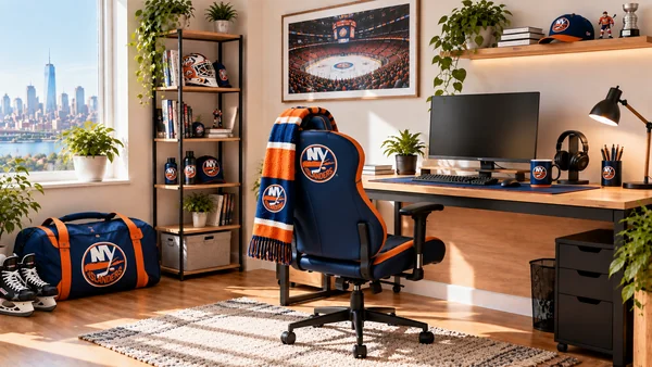 Inspirace pro fanouškovský pracovní koutek New York Islanders