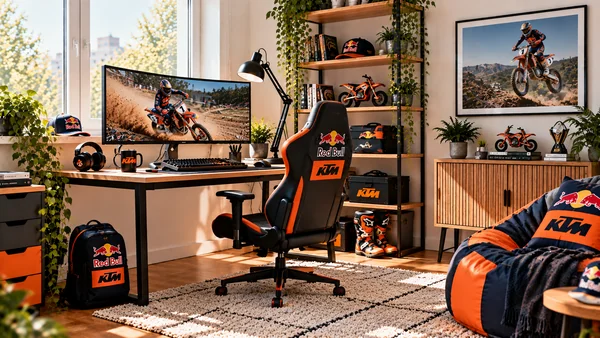 Inspirace pro fanouškovský pracovní koutek Red Bull KTM