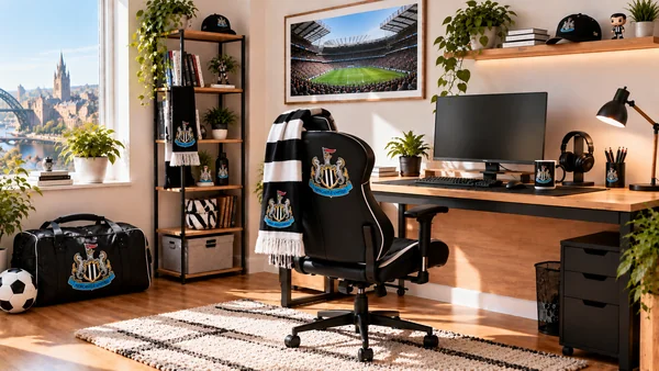 Inspirace pro fanouškovský pracovní koutek Newcastle United