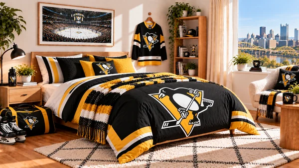 Inspirace pro fanouškovský pokoj Pittsburgh Penguins