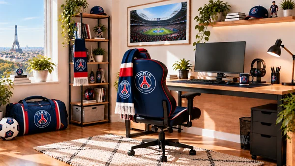 Inspirace pro fanouškovský pracovní koutek Paris Saint-Germain
