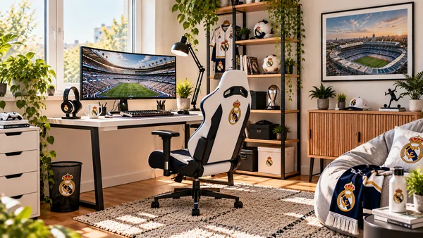 Inspirace pro fanouškovský pracovní koutek Real Madrid