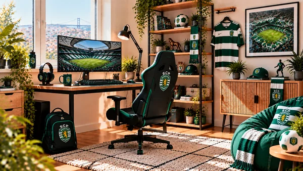 Inspirace pro fanouškovský pracovní koutek Sporting CP