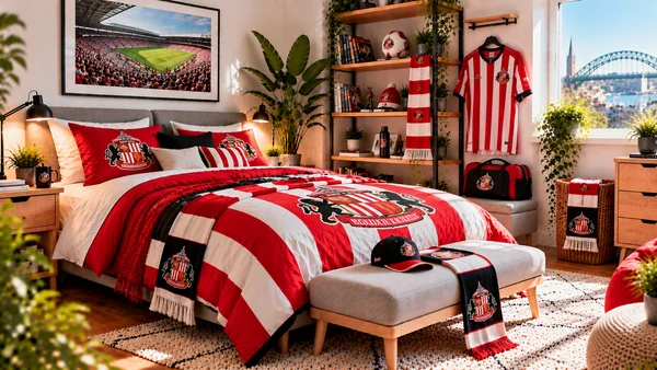 Inspirace pro fanouškovský pokoj Sunderland