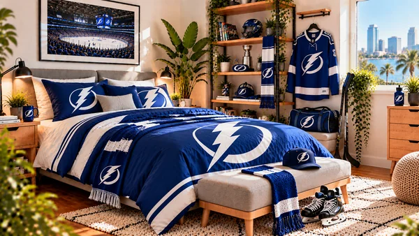 Inspirace pro fanouškovský pokoj Tampa Bay Lightning