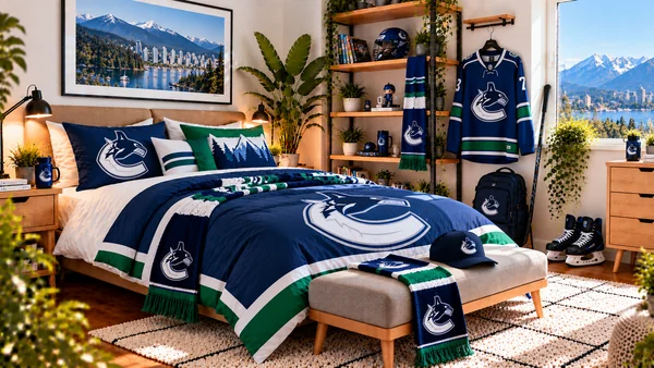 Inspirace pro fanouškovský pokoj Vancouver Canucks
