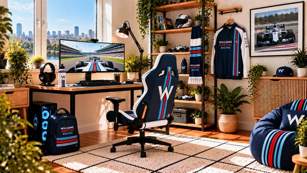Inspirace pro fanouškovský pracovní koutek Williams Martini Racing